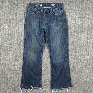Express Kingston Bootcut Jeans Mens 32x32 Blue Denim Classic‎ Fit Regular Rise